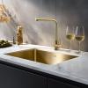 Pure.Sink Prestige sink 40x40 cm PVD Gold 10mm radius undermount, flush mount, and top mount PPG4040-60