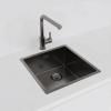 Pure.Sink Prestige sink 40x40cm PVD Gun Metal 10mm radius undermount,flush mount,topmount PPG4040-61