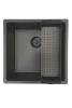 Pure.Sink Prestige sink 40x40cm PVD Gun Metal 10mm radius undermount,flush mount,topmount PPG4040-61