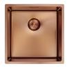 Pure.Sink Prestige sink 40x40 cm PVD Copper 10mm radius undermount, flush mount, and surface mount PPG4040-62