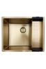 Pure.Sink Prestige sink 50x40 cm PVD Gold 10mm radius undermount, flush mount, and top mount PPG5040-60.