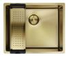 Pure.Sink Prestige sink 50x40 cm PVD Gold 10mm radius undermount, flush mount, and top mount PPG5040-60.