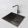 Pure.Sink Prestige sink 50x40 cm PVD Gun Metal 10mm radius under, flush and top mount PPG5040-61