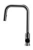 Pure.Sink Elite Steel Crystal-S kitchen faucet stainless steel with pull-out spout PS8050-02