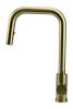 Pure.Sink Elite Steel Crystal-S kitchen faucet PVD brushed gold with pull-out spout PS8050-60