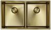 Pure.Sink Prestige Double Gold sink 70x40 cm 10mm radius undermount, flush mount and top mount PPG343440-60