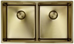 Pure.Sink Prestige Double Gold sink 70x40 cm 10mm radius undermount, flush mount and top mount PPG343440-60