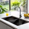 Pure.Sink Prestige Double Gun metal sink 82x40 cm 10mm radius undermount, flush mount and top mount PPG404040-61