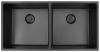 Pure.Sink Prestige Double Gun metal sink 82x40 cm 10mm radius undermount, flush mount and top mount PPG404040-61