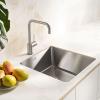 Pure.Sink Exclusivo Stainless Steel Sink 40x40 cm 10mm radius undermount, flush mount and top mount PEX4040-02