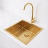 Pure.Sink Exclusivo Gold sink 40x40 cm 10mm radius undermount, flush mount and top mount PEX4040-60