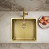 Pure.Sink Exclusivo Gold sink 45x40 cm 10mm radius undermount, flush mount and top mount PEX4540-60