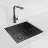 Pure.Sink Exclusivo Gun metal sink 45x40 cm 10mm radius undermount, flush mount and top mount PEX4540-61