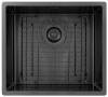 Pure.Sink Exclusivo Gun metal sink 45x40 cm 10mm radius undermount, flush mount and top mount PEX4540-61