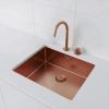 Pure.Sink Exclusivo Copper Sink 50x40 cm 10mm radius undermount, flush mount and top mount PEX5040-62