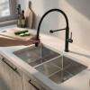 Pure.Sink Luxion Matt black professional kitchen faucet with flexible spout and 2 spray modes PLXFLEX-10