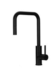 Pure.Sink Luxion Matt black square kitchen faucet with pull-out spout PLXSQUA-10
