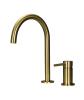 Pure.Sink Luxion 2-hole gold kitchen faucet with round spout PLX2HR-60