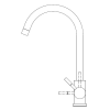 Pure.Sink Elite Steel Stream kitchen faucet PVD copper PS8044-62