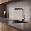 Pure.Sink Elite Steel Pulse-S kitchen faucet stainless steel with extendable spout and spray mode PS8500-02