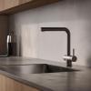 Pure.Sink Elite Steel Pulse-S kitchen faucet PVD gun metal with pull-out spout and spray mode PS8500-61