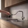 Pure.Sink Elite Steel Pulse-S kitchen faucet PVD gun metal with pull-out spout and spray mode PS8500-61